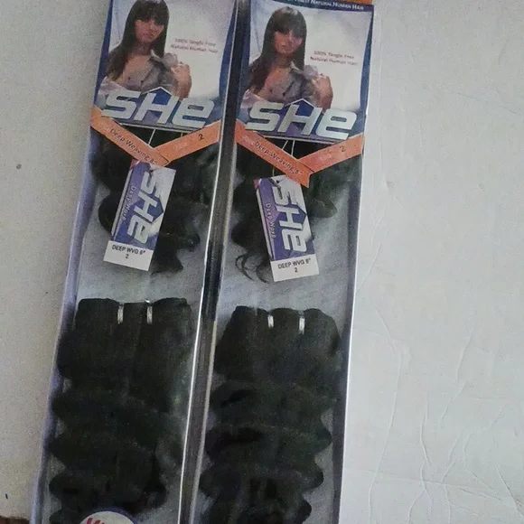 ? Tangle free natural Human hair SHE  extensions Deep WAVING 8\